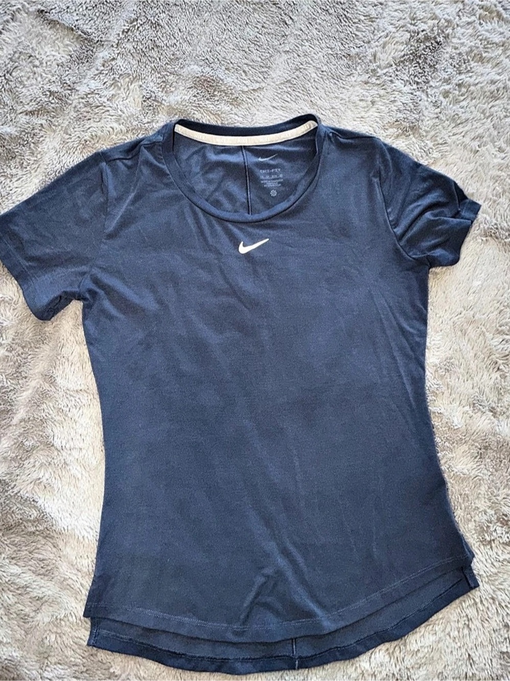 Nike Dri-FIT Short Sleeve Athletic Top in Blue Size XS